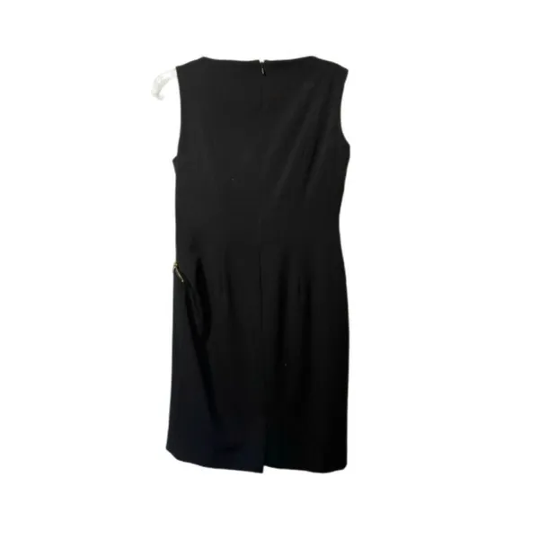 Marc New York Dress Size 8 zipper detailed sheath BLACK Preppy Career Office - Image 3