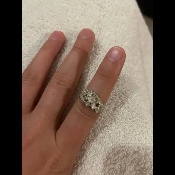 Vintage ring band sterling silver 925 beautiful unique size 6 - Image 2