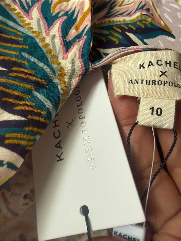 NEW Anthropologie Kachel Flutter-Sleeve Slip Dress 10 - Image 9