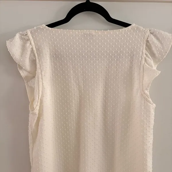 J. Crew Cream Textured V-Neck Tank Top - Image 9