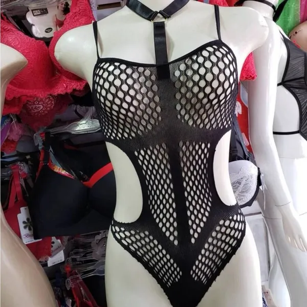 Festival Fishnet Black Bodysuit Harness New - Image 6