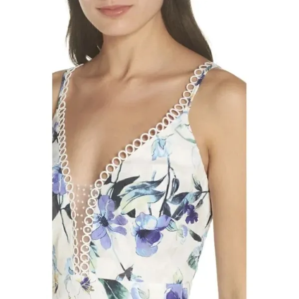 NEW Foxiedox Blue Floral‎ Ressie Flounce Dress M - Image 3