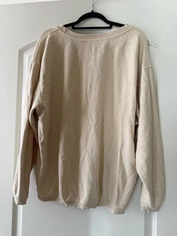Carolina Gamecocks Beige Ribbed Sweatshirt Tan Size L - Image 2