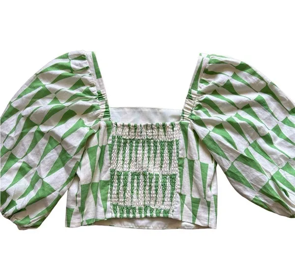 Anthropologie Maison d’ Amelie Linen Blend Crop Top - Image 5