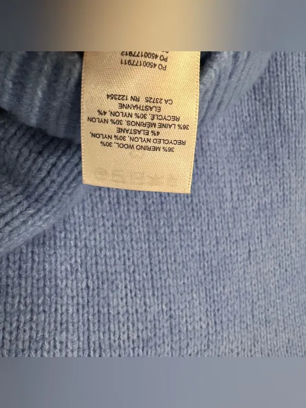 Aritzia Sunday Best Ribbed Turtleneck Crop Knit Sweater Bluebell Sweater - Image 7
