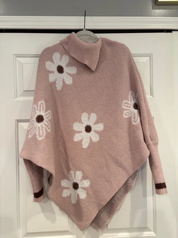 Amazon Pink Floral Poncho - Image 2