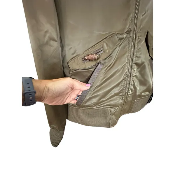 B By‎ Burton Nylon Jacket Womens Size M Lined Full Zip Heavy Comfort Brown #X4-5 - Image 4