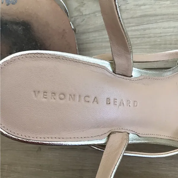 Veronica‎ Beard Silver Heeled Sandals - Image 6