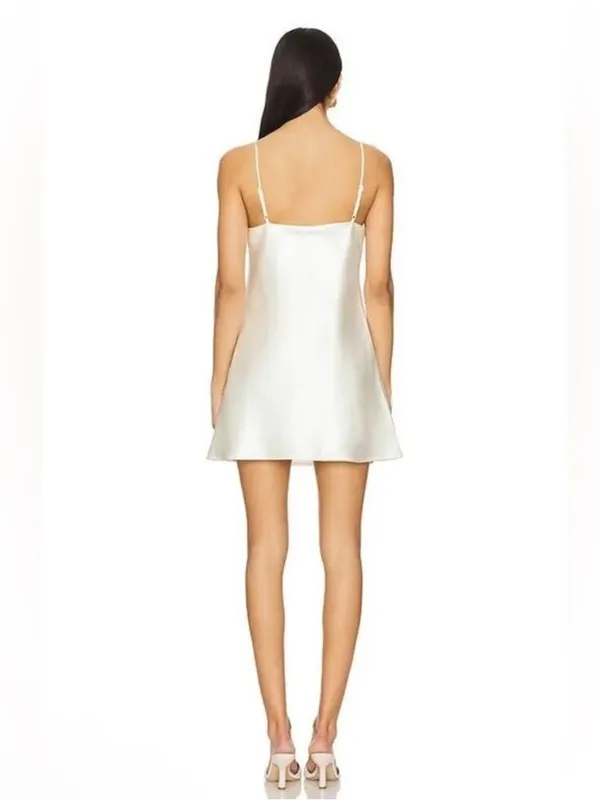 Elliatt Katalina 3D Floral Appliqué Mini Dress in Ivory S - Image 6
