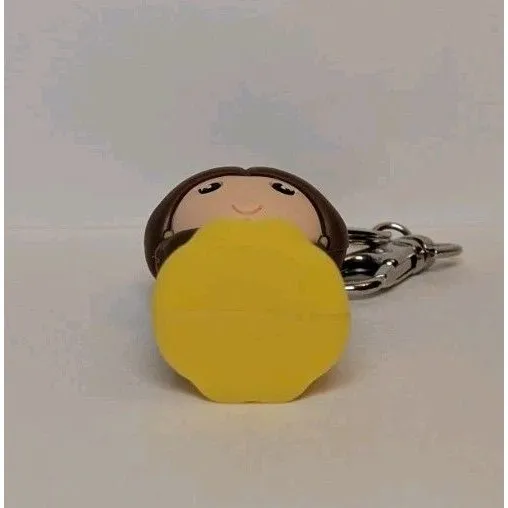 Disney Parks Belle Beauty and the Beast Cuties Kawaii Figurine Keychain Keyring - Image 3