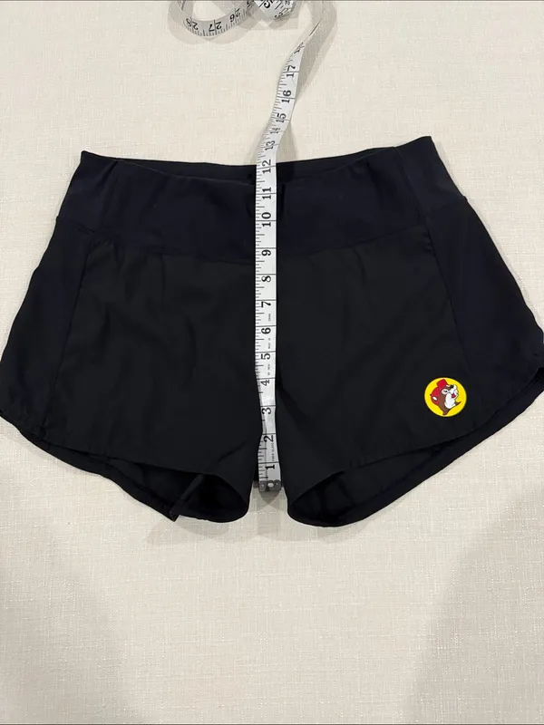 BUC-EE’S Women’s Black Athletic Shorts with Logo Patch - Image 5