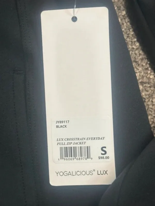 Yogalicious Black Women's Utility Full-Zip Jacket with Thumbholes - Image 4