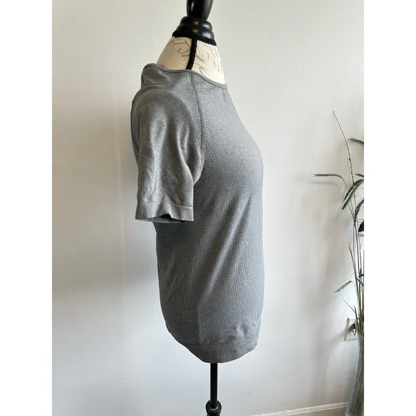 Gymshark‎ Vital Seamless 2.0 T-Shirt Tee Womens 2XL Smokey Grey Marl Crew - Image 2