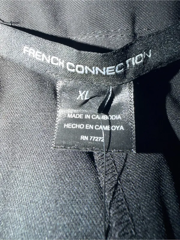 French Connection Black Pleated Wide Leg Pants NWT - Image 3