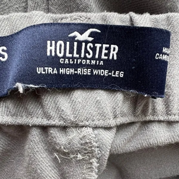 Hollister ultra high rise gray wide leg pants trousers minimalist casual small - Image 5