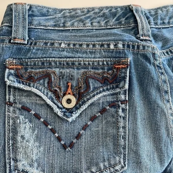 Miss Me jean women’s Light Highland 02 JP4275 bootcut blue flap pocket Sz 29 - Image 9