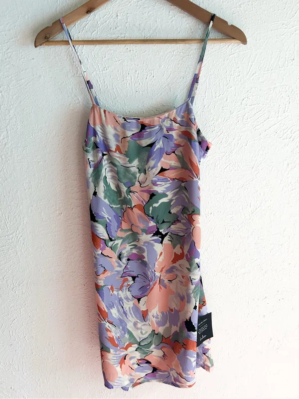 Lulu’s Impressions of Love Multi Floral Print Tie-Back Mini Dress NWT Small - Image 3