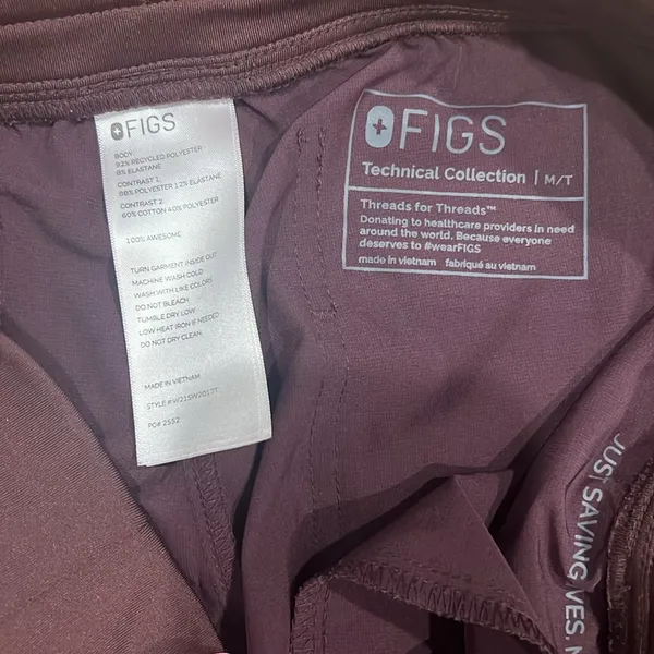 ‎ women’s medium purple jogger scrub pants like new medical technical - Image 3