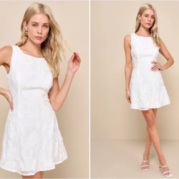 LULU's Bachelorette Engagement Bridal Shower Honeymoon Fit and Flare Mini Dress - Image 2