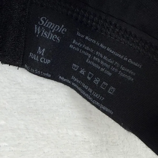 Simple Wishes Nursing and Pumping‎ Bra Black Full Cup Size Medium 11640 - Image 4