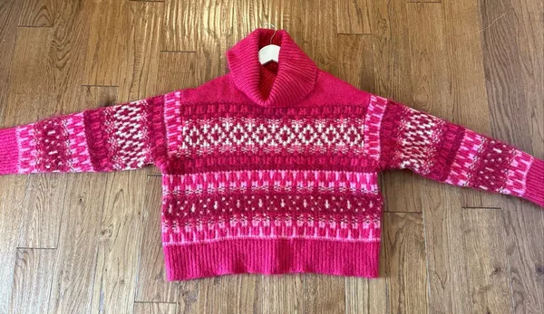 Universal Thread cozy fairisle turtleneck sweater M - Image 7