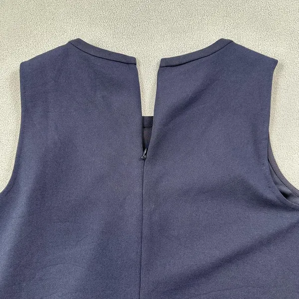 Ann Taylor Navy Blue Sleeveless Shell Top XS Keyhole Back Stretch Blouse - Image 6