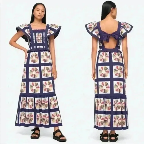 NWT Sea New York Pippin Patchwork Smocked Apron Maxi Dress - Image 2