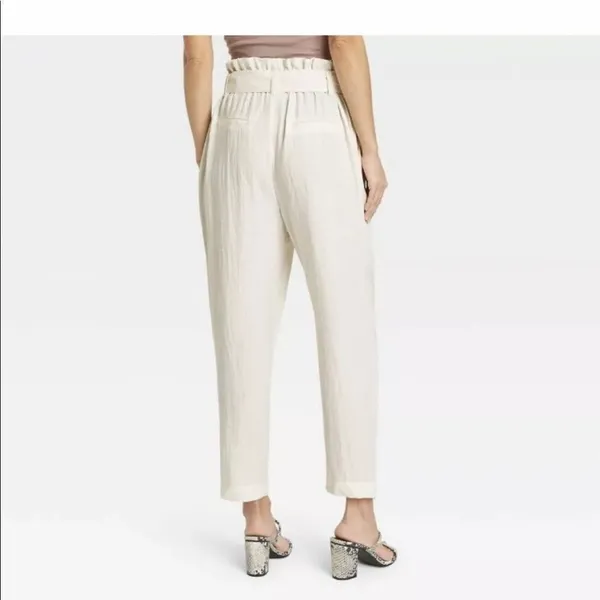 A new day cream paper bag high rise ankle pants - Image 2