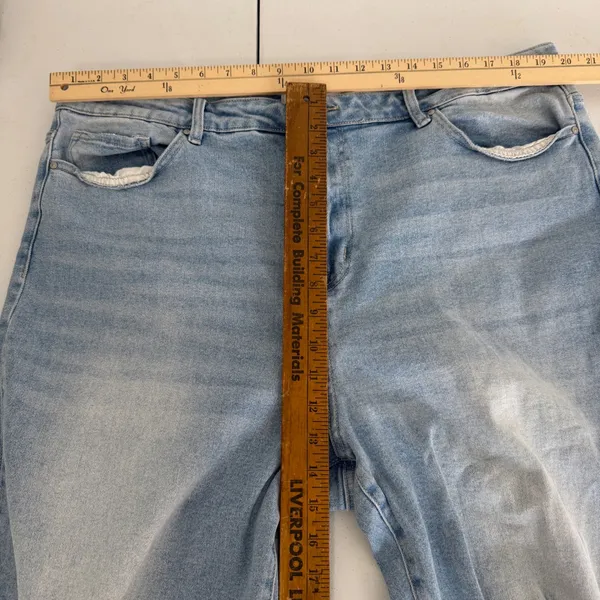 Mica Los Angeles Jeans 90's Vintage Crop Flare LightWash Distressed HighRise 20‎ - Image 12