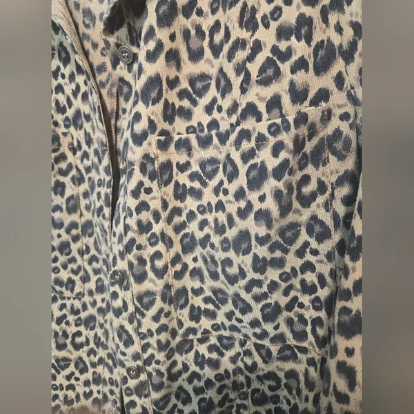 Umgee Animal Print Button Down Tunic/Mini Dres - Image 2