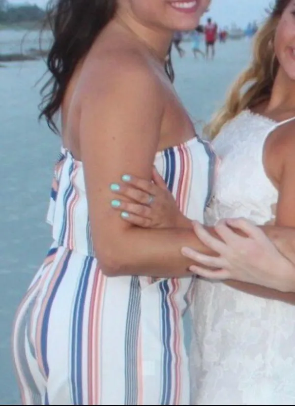 Orange And Blue Romper Size M - Image 4