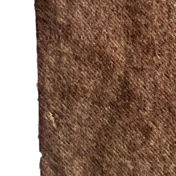 Vintage Cashmere Angora Wool Chunky Fringe Scarf Chocolate Brown - Image 6