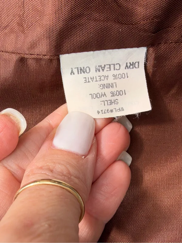 Sag Harbor 100% Wool Rich Brown Single-Breasted Blazer Size 14 - Image 7