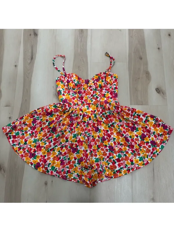 Hello Molly Daily Glam Romper‎ Floral Dress Like Women's 4 Summer - Image 5