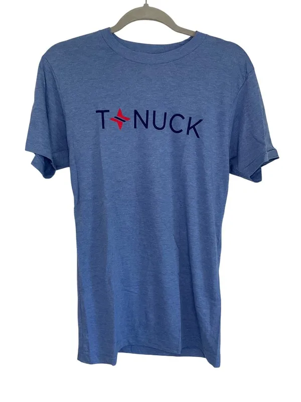 Tuckernuck Logo American Apparel Tri-Blend Tee in Blue Small Womens New Tshirt - Image 2