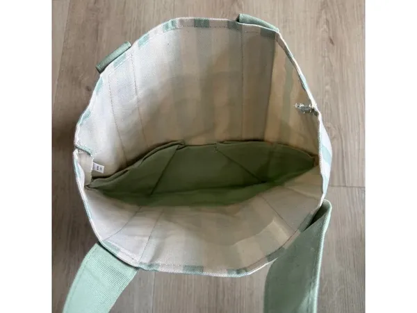Trader Joe's NWT Newly Released Summer 2026 Green Striped Mini Tote Bag - Image 5