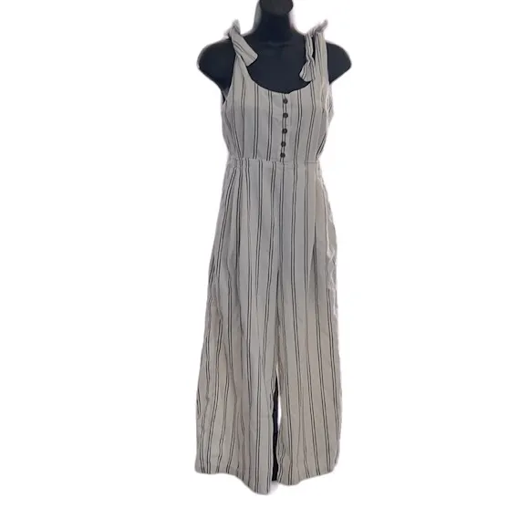 Free People XS Size 0 Stripy Tie One-Piece Jumpsuit Jumper - Image 3
