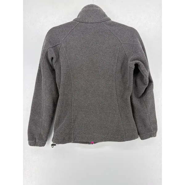 Columbia Womens Fleece Jacket Gray Pink Benton Springs Full‎ Zip S - Image 3