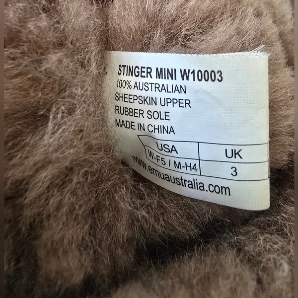 EMU Australia Stinger Mini Boots Women’s Size 5 / Men’s 4 Sheepskin Suede - Image 4