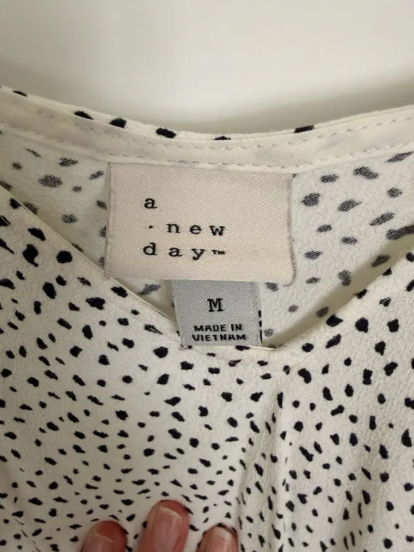 A New Day Summer Dress - White & Black Polka Dot Slit Cami Maxi Dress - Image 4