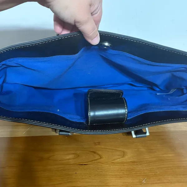Ralph Lauren Tote Bag Royal Blue Nylon Black Trim RL Logo Top Handle Carryall - Image 6
