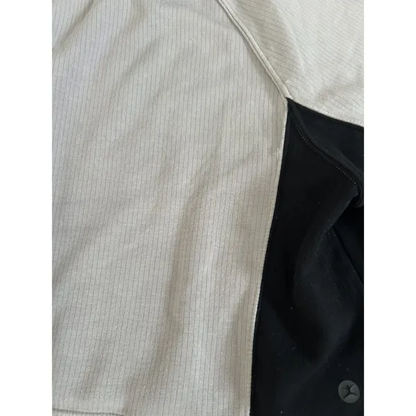 Danskin Tan and black Colorblock Crew Neck long sleeve sweatshirt M - Image 4