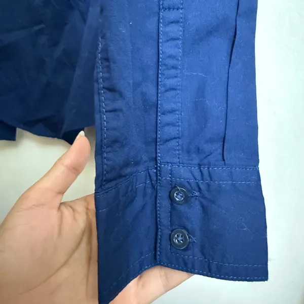 Arizona Jeans Women’s‎ Navy Blue Button-Up Shirt Size Small - Image 3