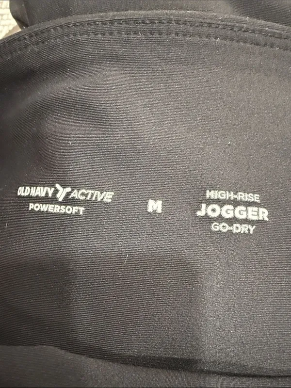 Old Navy High Rise PowerSoft Full-Length Front Pocket Active Jogger Go-Dry M - Image 7