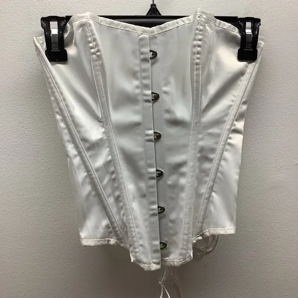 Vintage White Size Small Corset Top. Has a Sticker Marking On Back - Image 2
