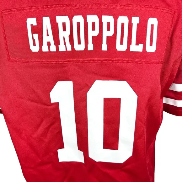 Nike San Francisco 49ers Jersey Large Red Garoppolo 10 NFL‎ On Field Loose Fit - Image 7