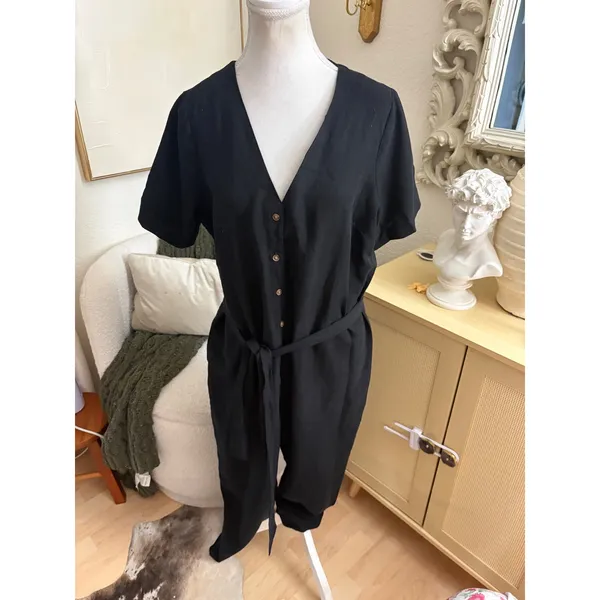 HATCH Black‎ The Noelle JumpSuit Size 2 Medium Maternity Black - Image 3