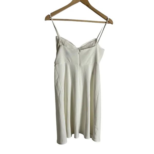 RIXO Bridal Libby Ivory Satin Bow Sleeveless Mini Dress Size XS - Image 11