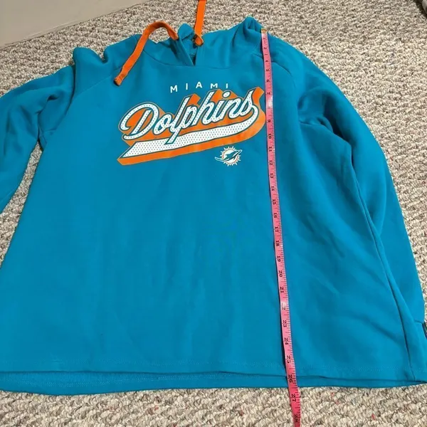 Fanatics Aqua Miami Dolphins NFL First Contact Raglan Pullover Hoodie- Size XL - Image 6