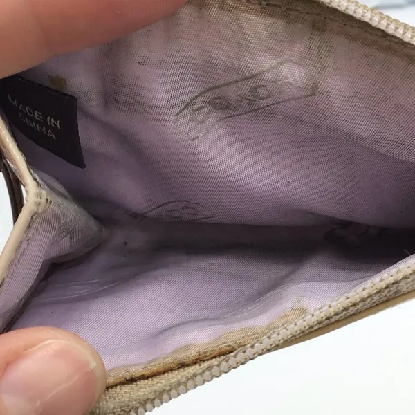 Coach patent shiny leather gray/purple wallet - Image 6
